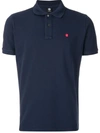 Aspesi Embroidered Patch Polo Shirt In Navy