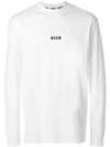 Msgm Logo Print Sweatshirt In 01.white