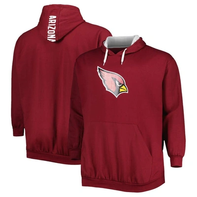 Profile Men's Cardinal Arizona Cardinals Big And Tall Logo Pullover Hoodie
