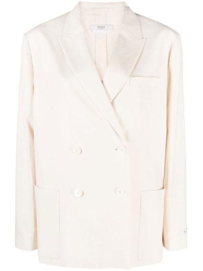 Prada Jacket In Nude & Neutrals