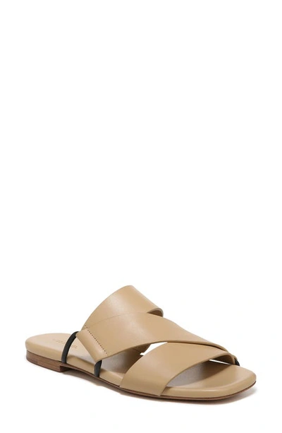 Vince Women's Dulan Slip On Asymmetrical Slide Sandals In Blonde