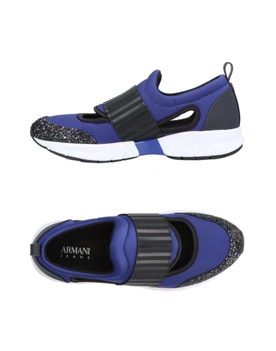 Armani Jeans Sneakers In Blue