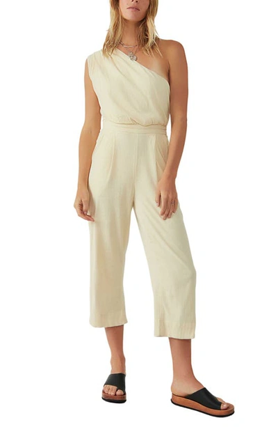 Free People Avery One-shoulder Jumpsuit In Washed Out