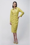 Jonathan Simkhai Hearst Eco-stretch Vegan Dress In Chartreuse