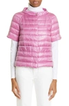 Herno Margherita Short-sleeved Puffer Jacket In Rosa