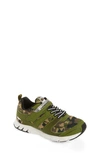 Tsukihoshi Kids' Velocity Washable Sneaker In Green/ Camo