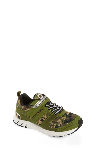 Tsukihoshi Kids' Velocity Washable Sneaker In Green/ Camo