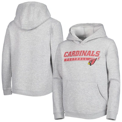 Outerstuff Kids' Youth Heathered Gray Arizona Cardinals Take The Lead Pullover Hoodie In Heather Gray