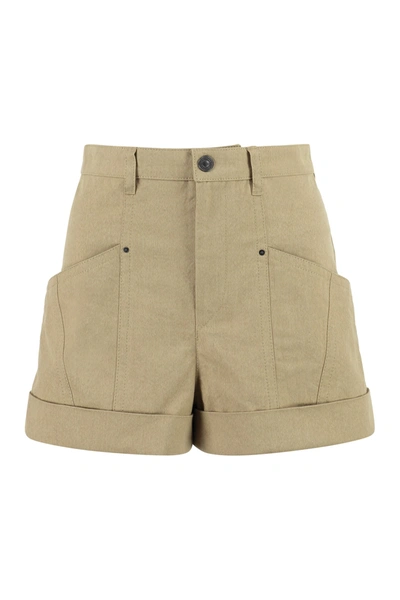 Isabel Marant Tulya Cotton Shorts In Brown