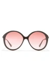 Chloé 58mm Round Sunglasses In Brown Orange