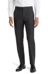 Zanella Devon Wool Straight Leg Pants In Dark Grey
