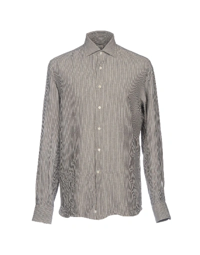 Alessandro Gherardi Striped Shirt In Light Grey