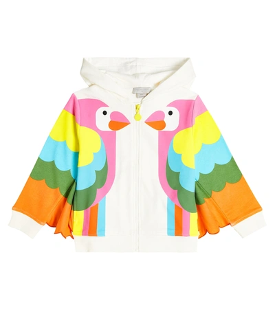 Stella Mccartney Kids' Printed Organic Cotton Fleece Hoodie In Multicolor