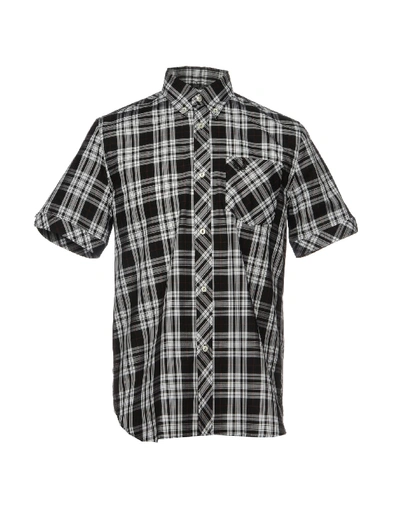 Fred Perry Checked Shirt In Black