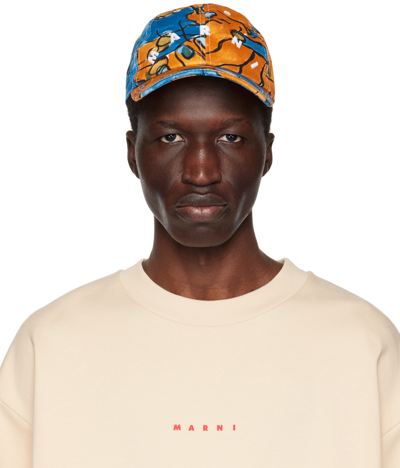 Marni Embroidered-logo Detail Baseball Cap In Mar21 Alkekengi