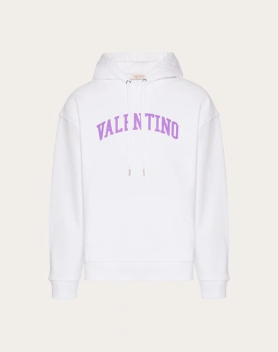 Valentino Print Cotton Sweatshirt In White