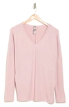 Go Couture V-neck Dolman Sleeve Sweater In Gossamer Pink