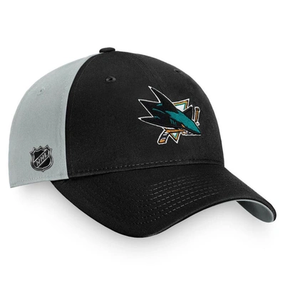 Fanatics Branded Black/gray San Jose Sharks 2022 Global Series Snapback Hat In Black,gray