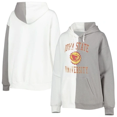 Gameday Couture Gray/white Iowa State Cyclones Split Pullover Hoodie