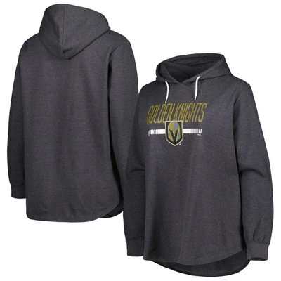 Profile Heather Charcoal Vegas Golden Knights Plus Size Fleece Pullover Hoodie