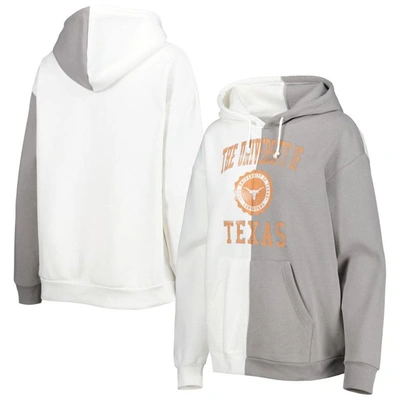 Gameday Couture Women's  Grey, White Texas Longhorns Split Pullover Hoodie