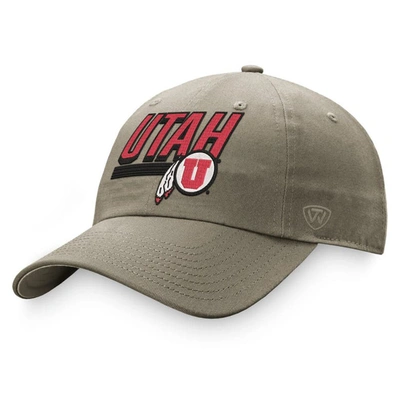 Top Of The World Khaki Utah Utes Slice Adjustable Hat