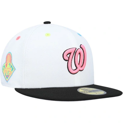 New Era White Washington Nationals 2019 World Series Neon Eye 59fifty Fitted Hat