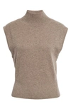 Reformation Arco Sleeveless Cashmere Sweater In Cocoa