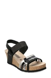 Mephisto Lucia Wedge Sandal In Black Bs