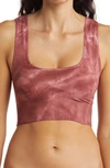 Free People Fp Movement Good Karma Sports Bra In Cherry Mocha