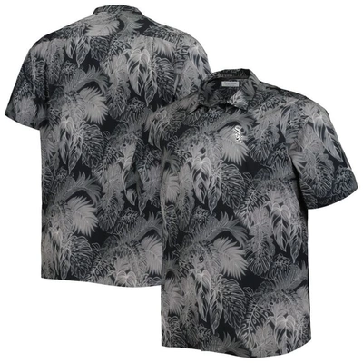 Tommy Bahama Black Chicago White Sox Big & Tall Luminescent Fronds Camp Islandzone Button-up Shirt