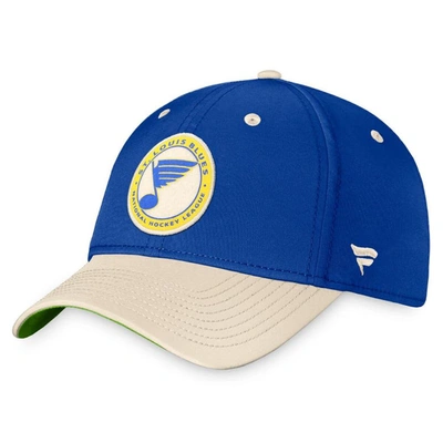 Fanatics Branded Royal/khaki St. Louis Blues True Classics Retro Flex Hat In Royal,khaki