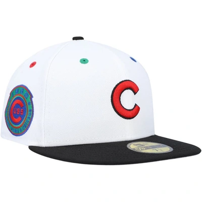 New Era Men's  White, Black Chicago Cubs 1962 Mlb All-star Game Primary Eye 59fifty Fitted Hat In White,black
