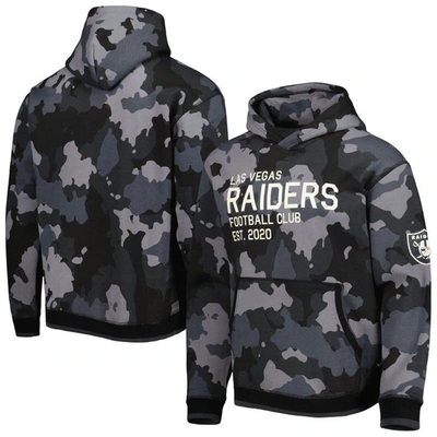 The Wild Collective Black Las Vegas Raiders Camo Pullover Hoodie