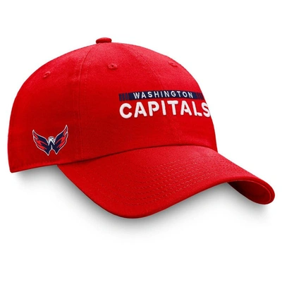 Fanatics Branded Red Washington Capitals Authentic Pro Rink Adjustable Hat