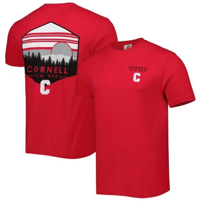 Image One Red Cornell Big Red Landscape Shield T-shirt