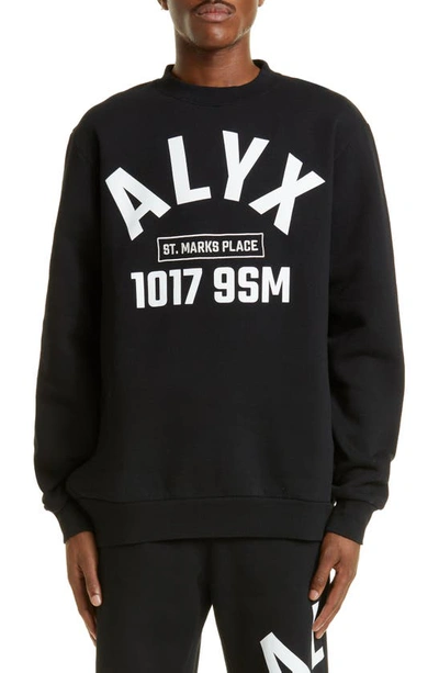 Alyx Arch Logo Graphic Sweatshirt In Black