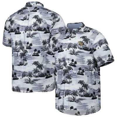 Tommy Bahama Black Wake Forest Demon Deacons Tropical Horizons Button-up Shirt