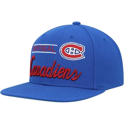 Mitchell & Ness Men's  Blue Montreal Canadiens Retro Lock Up Snapback Hat