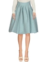 Io Couture Knee Length Skirt In Turquoise