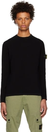 Stone Island Cotton Crewneck Sweater In Black