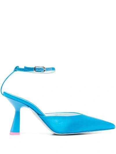 Chiara Ferragni Pointed Ankle-strap Pumps In Blue
