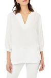 Foxcroft Evie Gauze Blouse In White