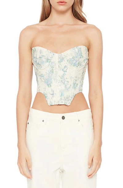 Bardot Lila Bustier Top In Water Floral