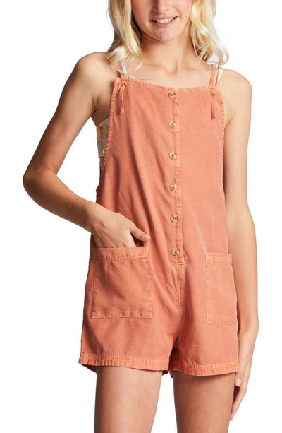 Billabong Kids' Wave Watch Jr Romper In Brick