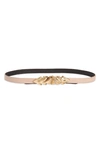 Raina Three Shells Leather Belt In Pink