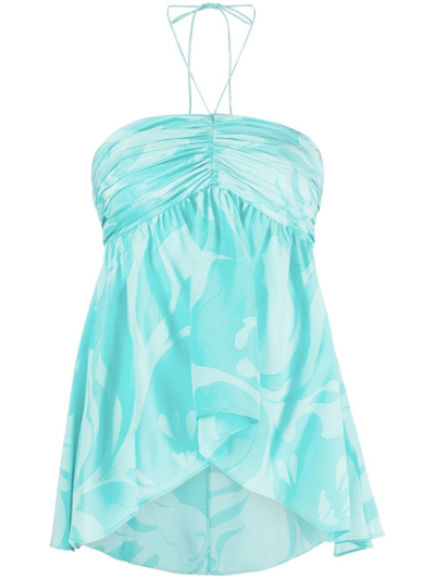 Etro Light Blue Silk Top