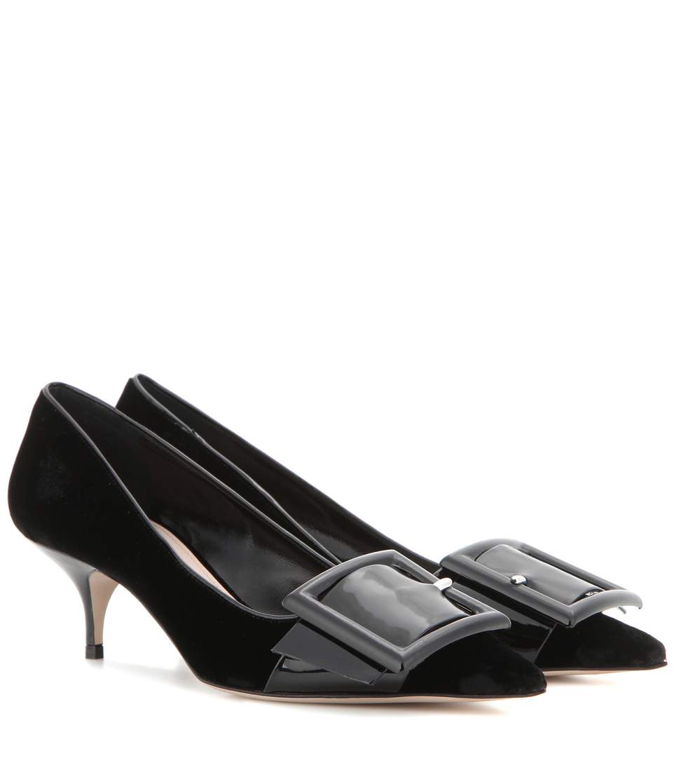 Miu Miu Velvet Kitten-heel Pumps | ModeSens