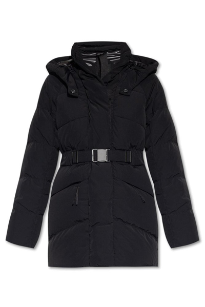 Canada Goose Marlow Belted Hooded Coat In Black
