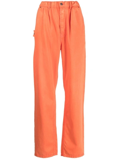 Mira Mikati High-waist Straight-leg Jeans In Orange